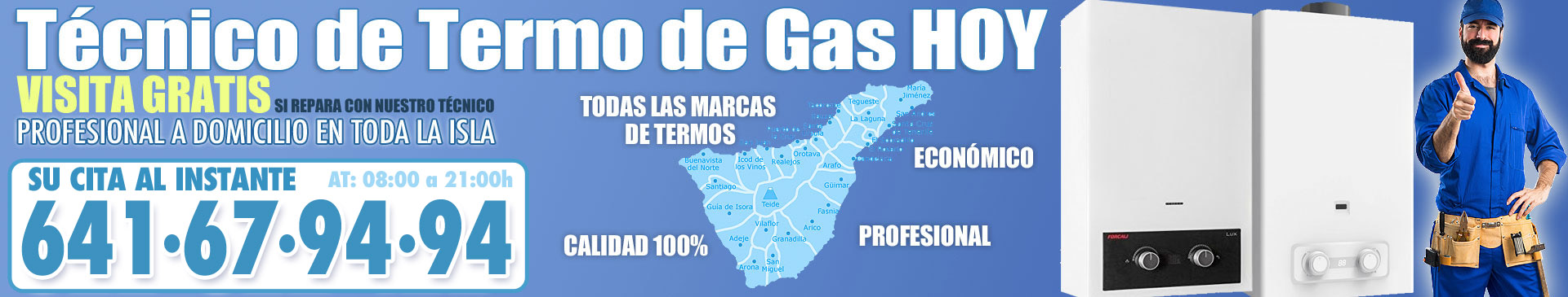 Servicio Técnico de Termo de Gas en Fasnia